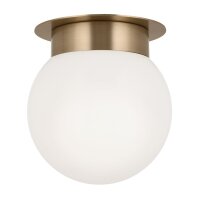 Deckenleuchte E27 Ø 20,3 cm Metall Glas in Bronze...