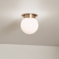 Deckenleuchte E27 Ø 20,3 cm Metall Glas in Bronze...