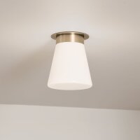 Deckenlampe klein B: 21,6 cm E27 Metall Glas in Bronze...