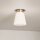 Lampe de plafonnier petit L : 21,6 cm E27 métal verre en bronze blanc