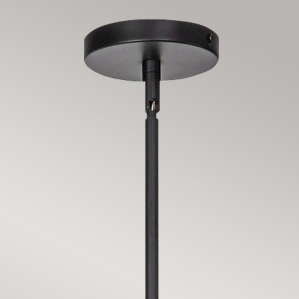 Hängeleuchte Metall Seil H: max. 162,5 cm Schwarz Beige E14