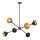 Hängeleuchte Metall Seil H: max. 162,5 cm Schwarz Beige E14