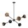 Hängeleuchte Metall Seil H: max. 162,5 cm Schwarz Beige E14