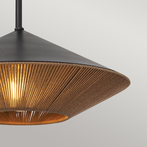 Pendelleuchte Seil Metall Ø 38,1 cm H: max. 137,8 cm