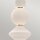 LED Hängeleuchte Glas Metall B: 19,8cm Modern Weiß Gold antik