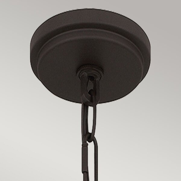 Hängelampe Alabaster Optik D: 37 cm in Bronze Antik Weiß