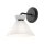 Applique Métal Verre H : 22,2 cm Noir Blanc E14 Rétro