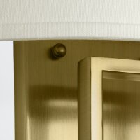 Applique métal tissu 38,1 cm de large E14 2 flammes