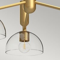 Hängeleuchte Glas Metall 96,8 cm breit 3-flammig E27