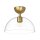 Deckenlampe Glas Metall E27 Ø 30,5 cm in Gold gebürstet