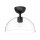 Deckenlampe Glas Metall E27 D: 30,5 cm rund Schwarz