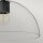 Deckenlampe Glas Metall E27 D: 30,5 cm rund Schwarz
