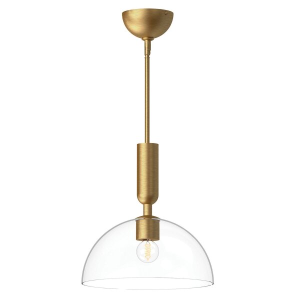 Hängelampe rund D: 30,5 cm H: max. 158,3 cm Metall Glas