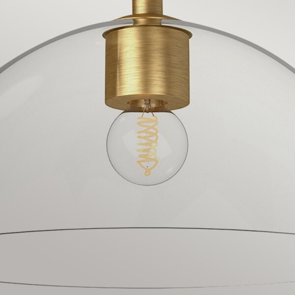 Hängelampe rund D: 30,5 cm H: max. 158,3 cm Metall Glas