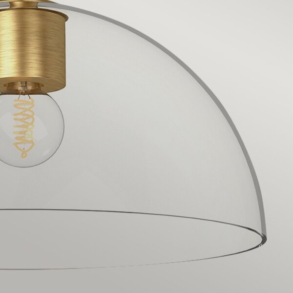 Hängelampe rund D: 30,5 cm H: max. 158,3 cm Metall Glas