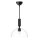 Suspension métal verre ronde D : 30,5 cm noir E27