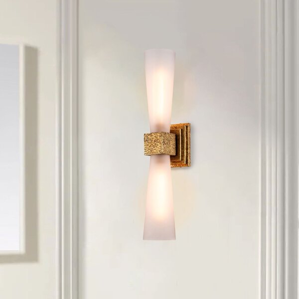 Badleuchte Metall Glas LED G9 66 cm hoch Up Down IP44