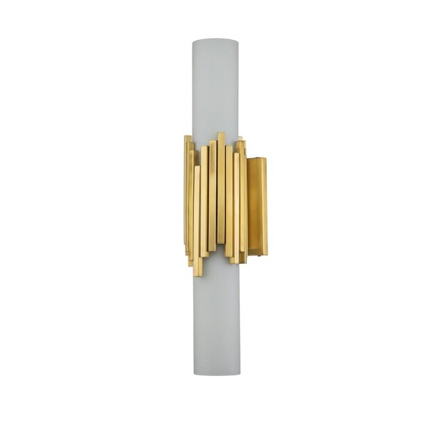 Badezimmerlampe Wand LED G9 55,9 cm hoch Metall Glas IP44