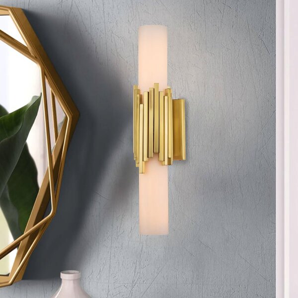 Badezimmerlampe Wand LED G9 55,9 cm hoch Metall Glas IP44