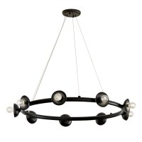 Lampe à suspendre métal ronde D : 87,6 cm H...