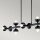 Pendelleuchte Schwarz Metall 121,9 cm lang H: max. 120 cm E14