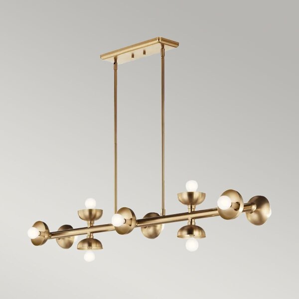 Pendelleuchte Metall in Bronze 121,9 cm lang H: max. 120 cm
