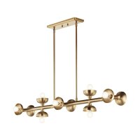 Pendelleuchte Metall in Bronze 121,9 cm lang H: max. 120 cm