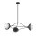 Pendelleuchte Metall Rattan Glas 101,4 cm breit 3x E14