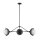 Pendelleuchte Metall Rattan Glas 101,4 cm breit 3x E14