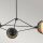 Pendelleuchte Metall Rattan Glas 101,4 cm breit 3x E14