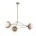 Lampe à suspendre 3 flammes métal rotin verre E14 L:101,4 cm