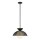 Pendelleuchte Rattan Glas Metall D: 37,5 cm H: max. 147,9 cm