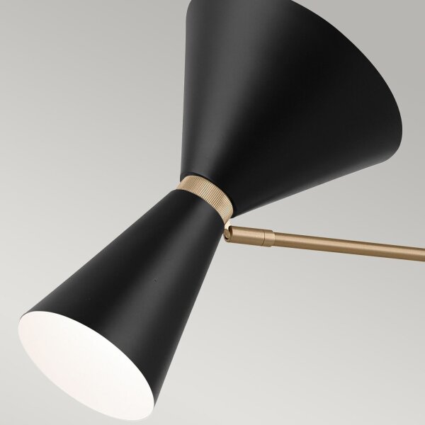Pendelleuchte Metall verstellbar 4x E27 Up Down L: 130,3 cm