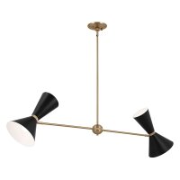 Pendelleuchte Metall verstellbar 4x E27 Up Down L: 130,3 cm