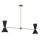 Pendelleuchte Metall verstellbar 4x E27 Up Down L: 130,3 cm