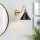 Wandlampe Metall E27 27,5 cm hoch Messing in antik Schwarz
