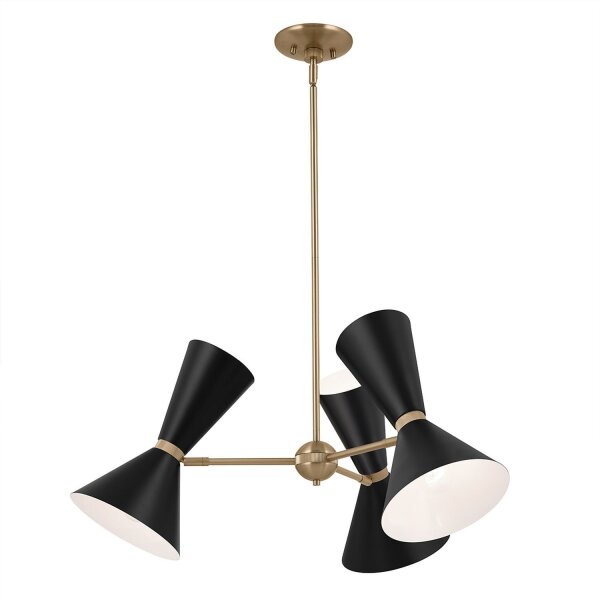 Lustre métal ajustable L : 78 cm 6x E27 Moderne