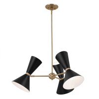 Lustre métal ajustable L : 78 cm 6x E27 Moderne