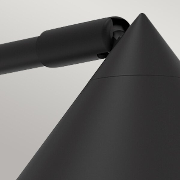 Wandlampe Metall E27 H: 21,3 cm mit Schalter Dimmer Schwarz