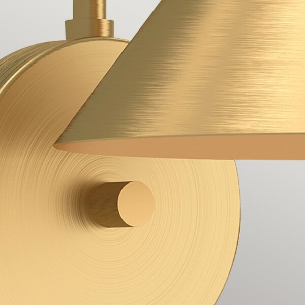 Wandlampe mit Schalter Dimmer 21,3 cm hoch E27 in Gold