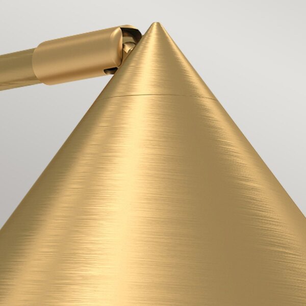 Wandlampe mit Schalter Dimmer 21,3 cm hoch E27 in Gold