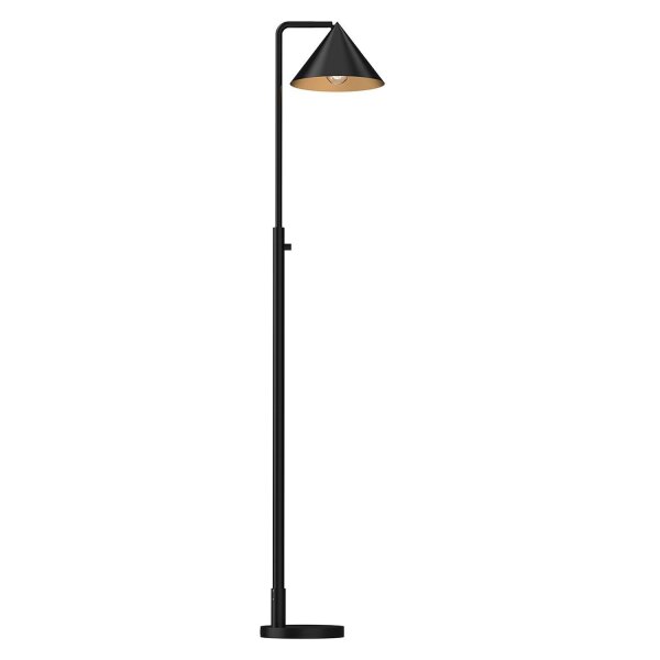Lampadaire petit Interrupteur à variateur 148,8 cm Noir E27 Moderne