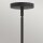 Suspension Métal Verre Noir Largeur 96,5 cm 3-flamme E27
