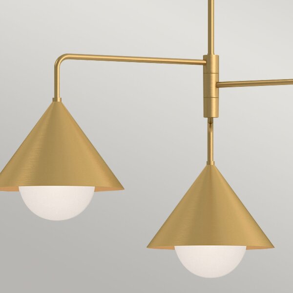 Lampe à suspendre en or L : 96,5 cm H : max. 168 cm 3x E27