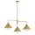 Lampe à suspendre en or L : 96,5 cm H : max. 168 cm 3x E27