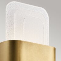 Applique LED métal verre H : 43,2 cm en laiton blanc