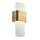 LED Wandlampe Metall Glas H: 43,2 cm in Messing Weiß