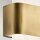LED Wandlampe Metall Glas H: 43,2 cm in Messing Weiß