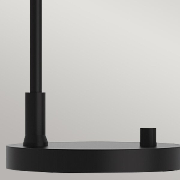 Schreibtischlampe Metall 51 cm hoch Schwarz verstellbar