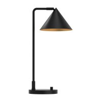 Lampe de bureau métal hauteur 51 cm noir...